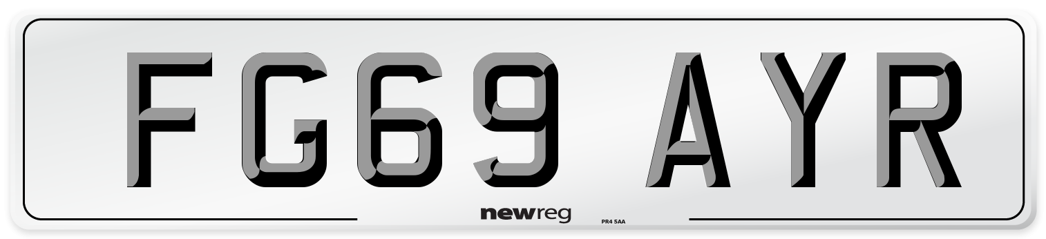 FG69 AYR Number Plate from New Reg